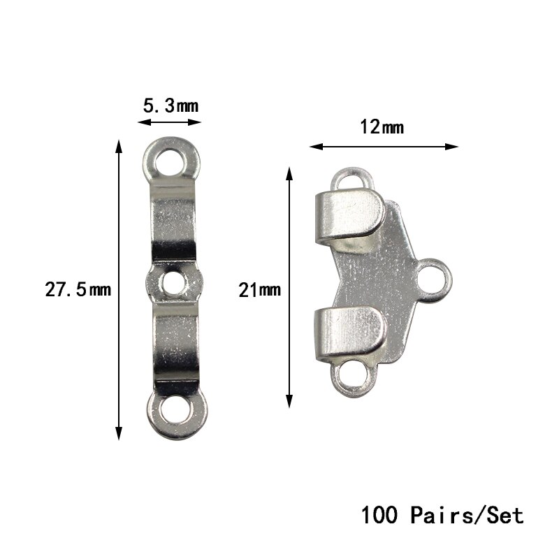 100 Stks/set Kledingstuk Haken Metalen Broek Rok Haken Voor Pak Broek Knop Diy Kleding Naaien Accessoires: Style 03