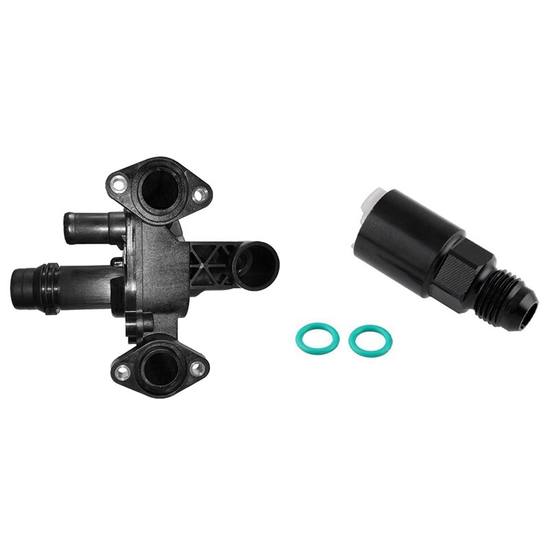 1 Set Quick Connect Fuel Line Adapter Fitting LS LS1 LS3-6AN to 5/16 Hose & 1 Pcs Tee Water Pipe Thermostat Assembly: Default Title