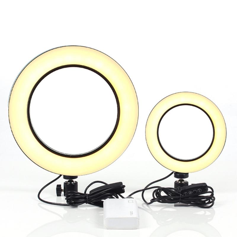 LED Ring Light Dimmable 5500K Lamp Photography Camera Photo Studio Phone Video Ring Lights Camera No Tripod