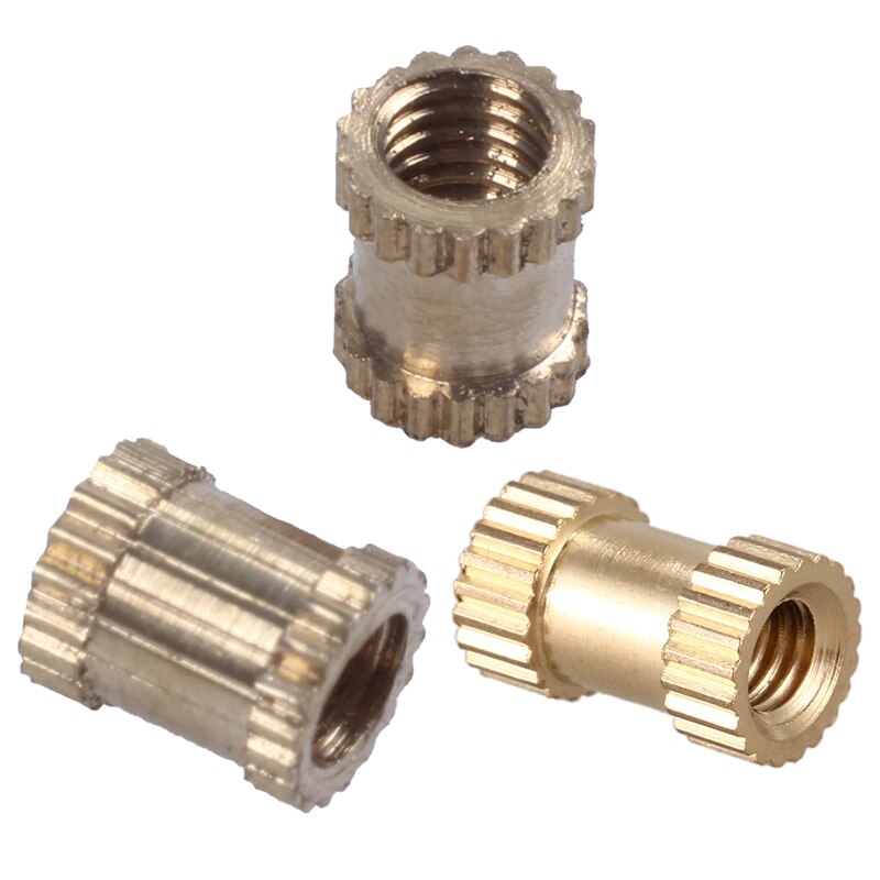100Stck M3X8Mm Nähte Runde Metall Endlosen Schraube Gewinde Einsatz Würfel Durcheinander Tonne & 50Stck Spritzguss 3Mm x 5Mm x 4Mm Fittin