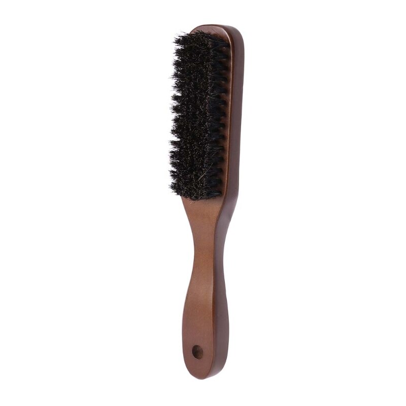 Mænd vildsvin børste overskæg børste træ håndtag kam ansigts skæg rengøring styling: L