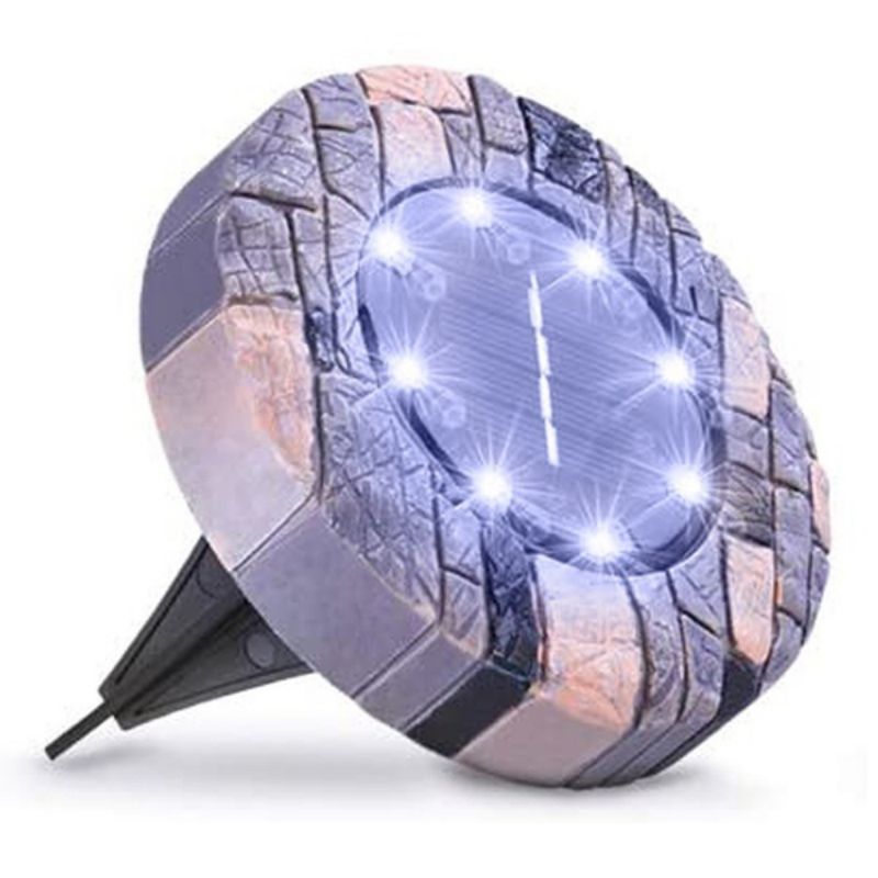 Solar Powered 8 Led Lights Outdoor Ground Lights Outdoor IP68 Waterproof Solar Garden Lights For Pathway Yard Walkway Patio Lawn: A