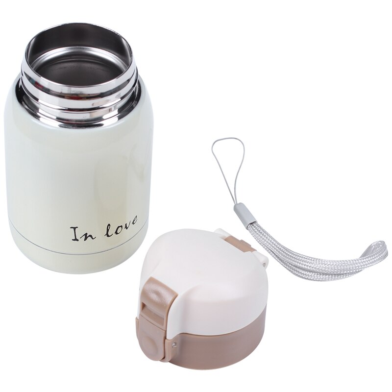 Mini stor mave termokande i rustfrit stål (beige )200ml