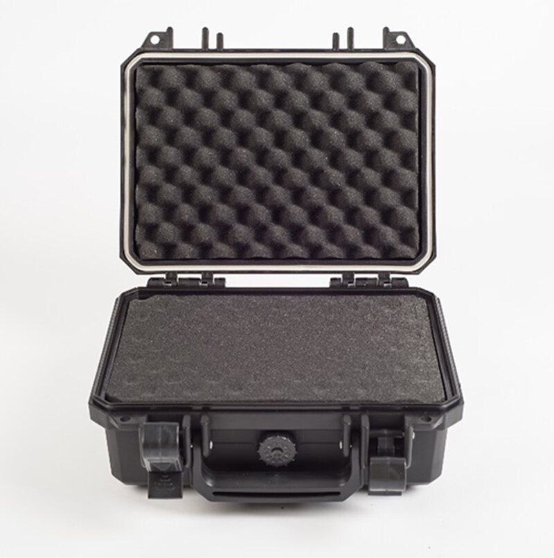 Waterproof tool Case with foam for Camera Equipment Carrying Case Black Plastic sealed safety portable toolbox