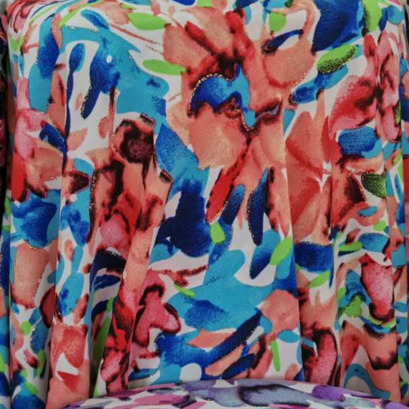 Bling Dress Stretchy Chiffon Glittery Material Tissue Fabric DIY Clothing Material DIY Sewing Textile Summer Cloth