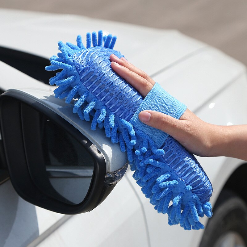 Chenille éponge bloc voiture serviette microfibre lavage de voiture fournitures de nettoyage de voiture outils de beauté nettoyage de voiture gants de lavage de voiture