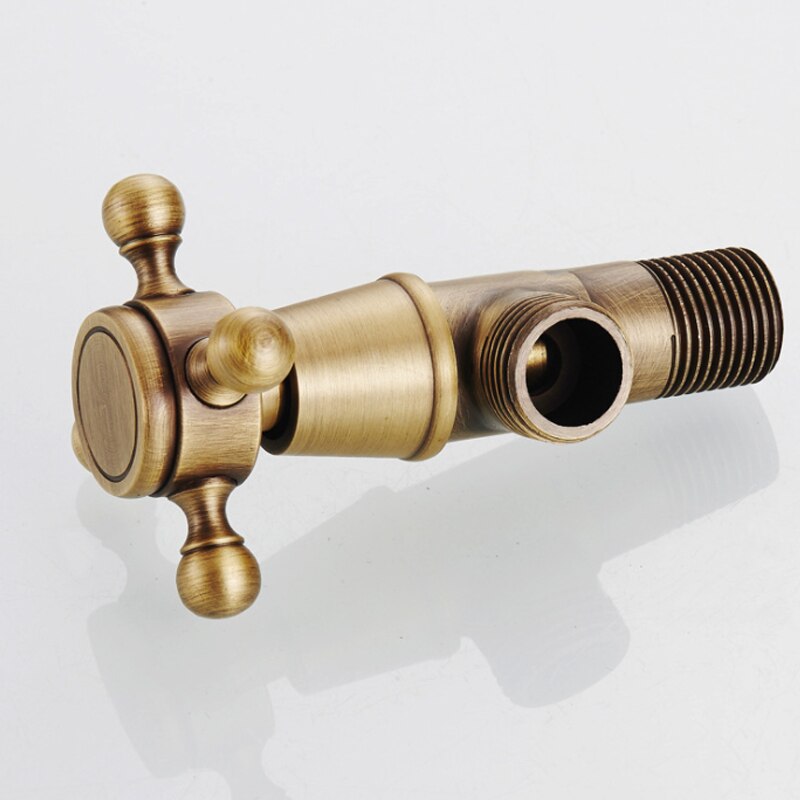 Antique Brass Triangle Valve Water Control Valve Bathroom Tap Water Valve Bathroom Fixtures Accessory