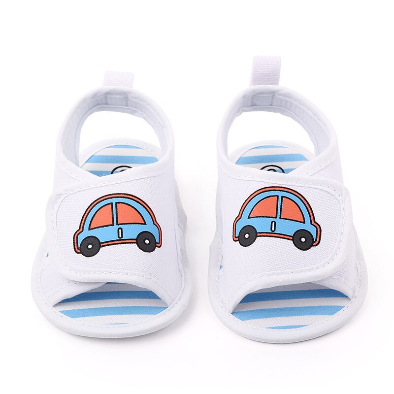 Chaussures d'été antidérapantes respirantes pour bébés filles, sandales de bonne à semelles souples pour les premiers pas des tout-petits,: W / 12