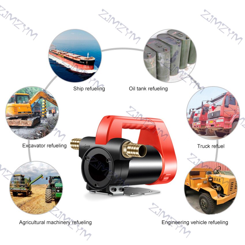 450W Electric Automatic Transmission Oil Pump 60L/Min Diesel Fuel Self Priming Transfer Oil Suction Pump 12V Diesel Extractor