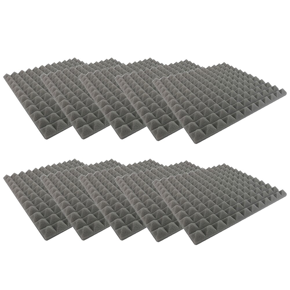 10pcs 30 x 30 x 2.5cm sound insulation foam recording studio / / KTV sound absorption processing board H99F: grey