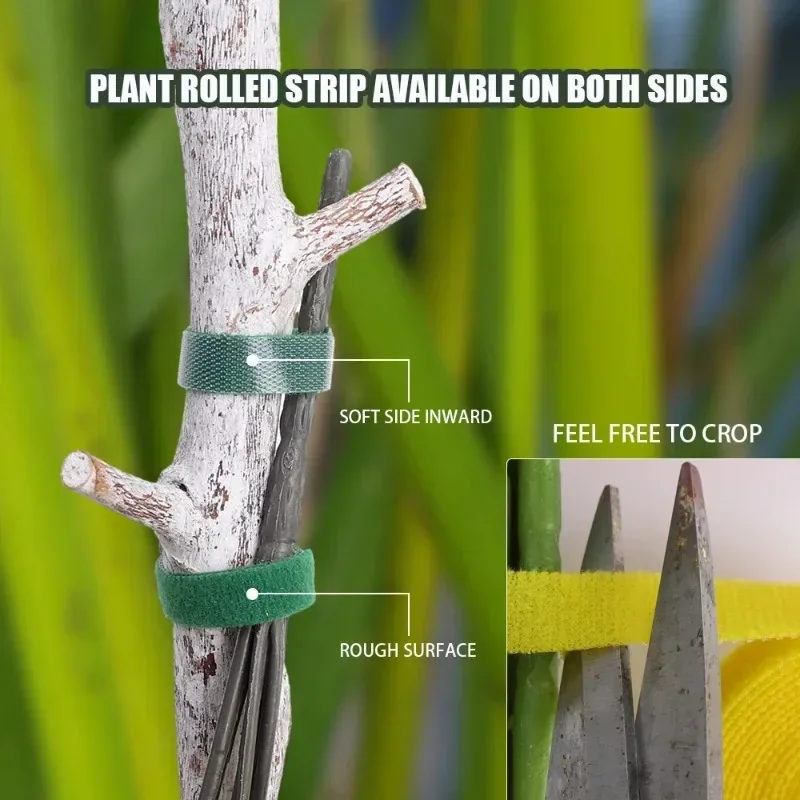 10 Rotoli = 20M Fascette per piante in nylon riutilizzabili Fascette per supporto Viti d'uva Nastro di fissaggio per fascette autoadesive Forniture da giardino