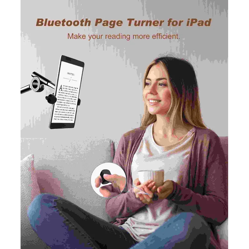 Il telecomando è adatto per iPhone iPad Bluetooth Rullo ad anello girevole della pagina Entrambe le funzioni di telecomando della fotocamera compatibili