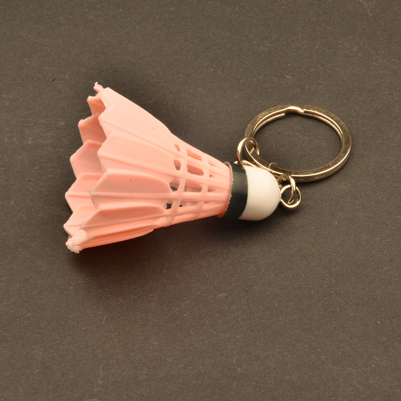 Unisex Mini Plastic Badminton Sleutelhanger Souvenir Tas Racket Hanger Utility Modellen Sport Key-chain 6 Kleuren Q1490CMG: pink