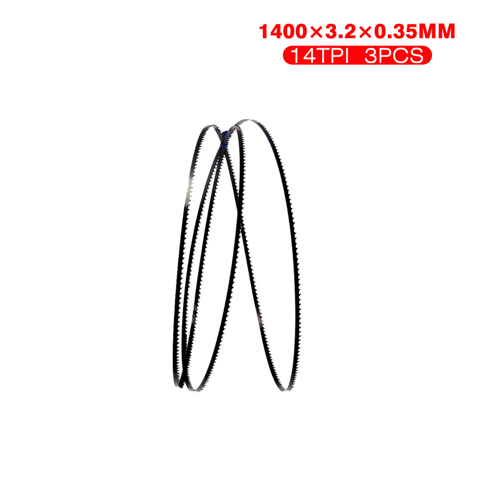 3 stk 1400mm båndsavklinge 3.2/6.35/9.5mm bredde 6/14 tpi træbearbejdningsværktøj tilbehør til einhell  sb200 scheppach hbs 20: 3.2 14 tpi