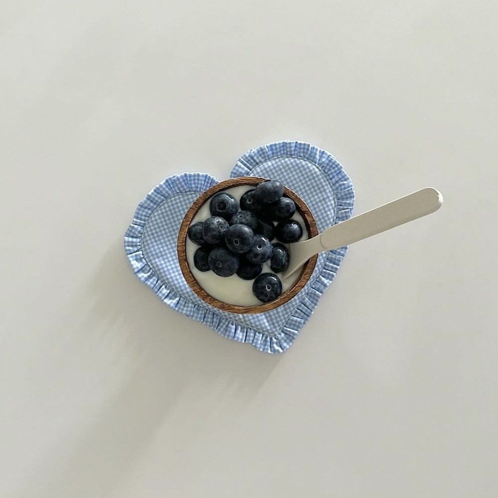 Keukenaccessoires INS Hartvormige geruite maaltijdmat Katoen Leuke kommatten Draagbare delicate isolatie Pad Mat Woondecoratie