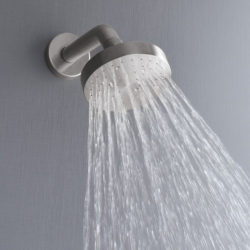 Stainless Steel Concealed Shower Faucets Set Brushed Nickel Rainfall Shower Head Single Handle Mixer Tap Bathroom Shower Mixer