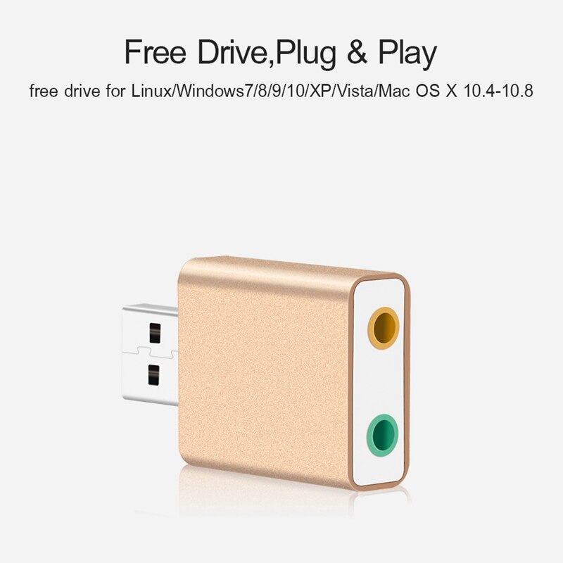 Usb Geluidskaart 7.1 Externe Usb Jack 3.5Mm Hoofdtelefoon Adapter Stereo O Mic Geluidskaart Voor Pc Computer laptop