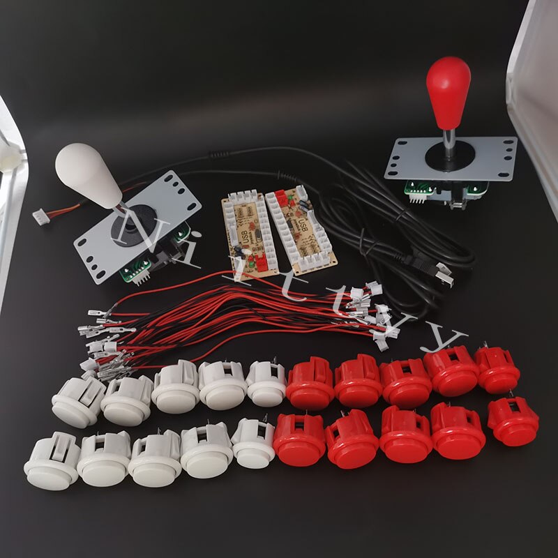 Ovale Bal Arcade Joystick Diy Kit Nul Vertraging Arcade Diy Kit Usb Encoder Om Pc PS3 Arcade Sanwa Push Knoppen voor Arcade Mame: 5