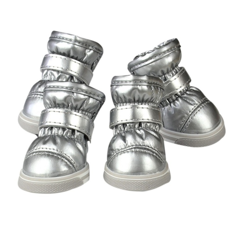 4 pièces/ensembles hiver chien chaussures de pluie imperméables pour petits chiens polaire chiot chaussures pour animaux de compagnie chien bottes de neige Chihuahua Yorkie Teddy Sho