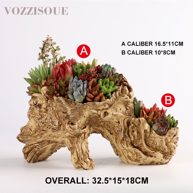 Kinesisk harpiks trærod blomsterpotte indendørs potter til sukkulenter maceta colgante bonsai potte kontor dekoration plante potter