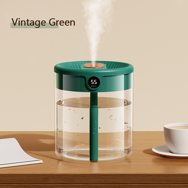 Xiaomi-humidificador de pulverización Dual de 2L, luz nocturna Digital, enchufe USB, gran capacidad, Nano niebla fina, dispositivo de Humidificación de aire para el hogar y el coche: Verde