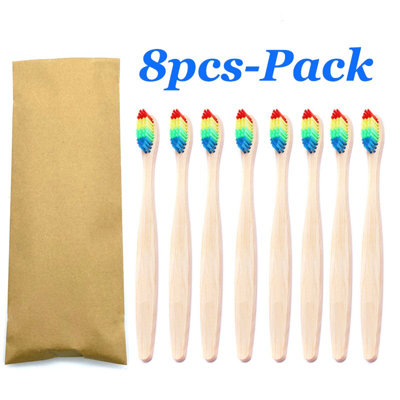 8pc Eco friendly Bamboo Toothbrush Soft Bristles B... – Vicedeal
