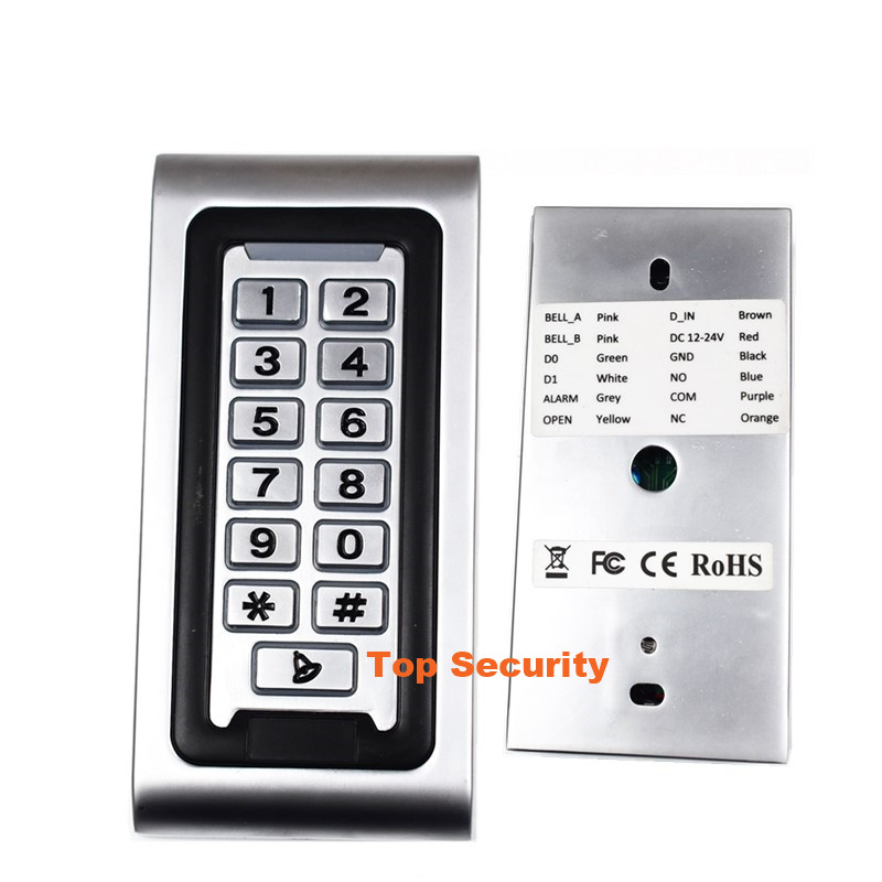 IP68 Waterproof Metal Access Control Keypad Door Access Control System Card and Password Access Controller