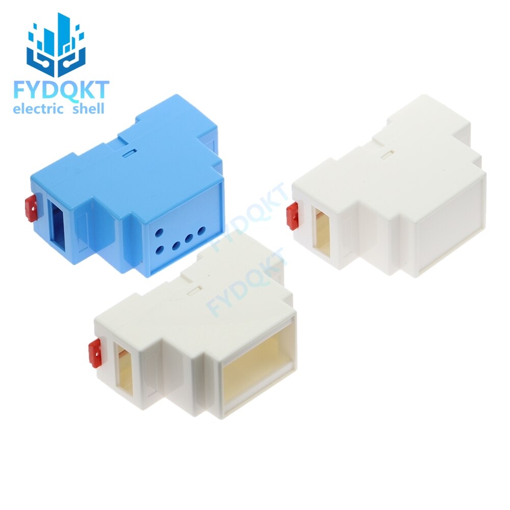 1PC DIN Rail PLC Junction Box Plastic Electronics Box Project Case 4Colors 88x37x59mm 35-Rail Mounting Instrument Housing