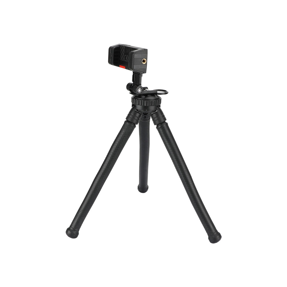 Statyw do telefonu kamera mobilna uchwyt na ośmiornicę smartfon Selfie Stick elastyczny Mini statyw z guzikiem półautomatyczny klips do telefonu