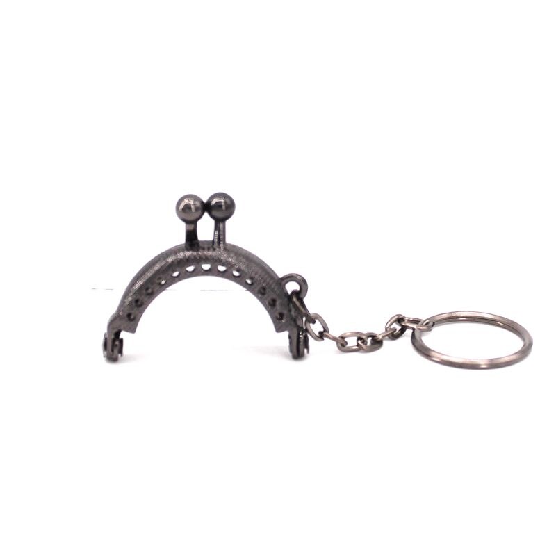 Mini porte-monnaie Antique en Bronze argenté doré noir, 1 pièce de 4CM, cadre avec porte-clés pour poignée de sac, pochette, fermoir de porte-monnaie