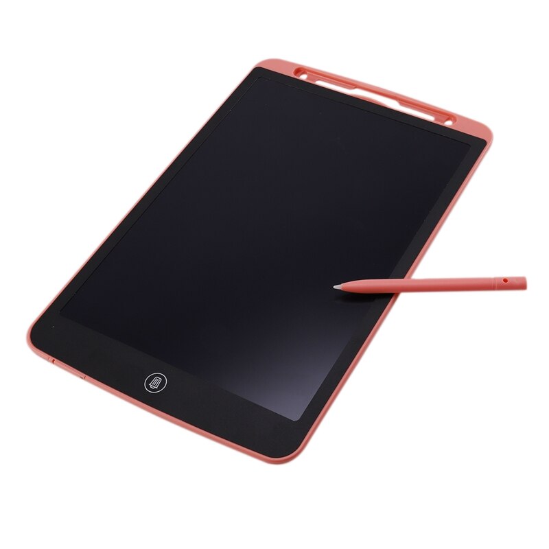 Durable Pink Kids Drawing Doodle Pads 12 Inch Portable Electronic LCD Writing Tablet with Smart Stylus Memory Lock for Home Scho