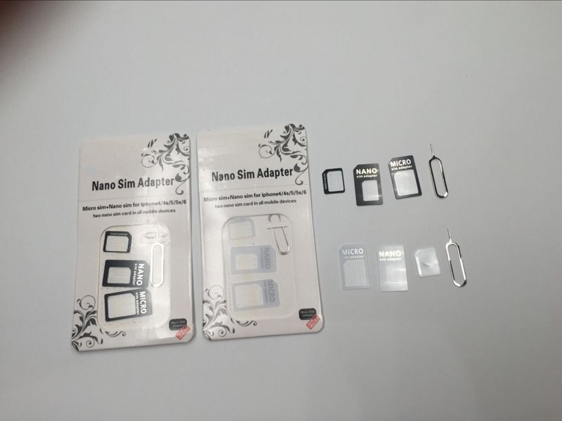 Kit de adaptador de tarjeta Micro Nano SIM, conector para iPhone 6, 7 plus, 5S, Huawei P8 lite, P9, Xiaomi Redmi Note 4 Pro, 3S, 3, Mi5, soporte para sims