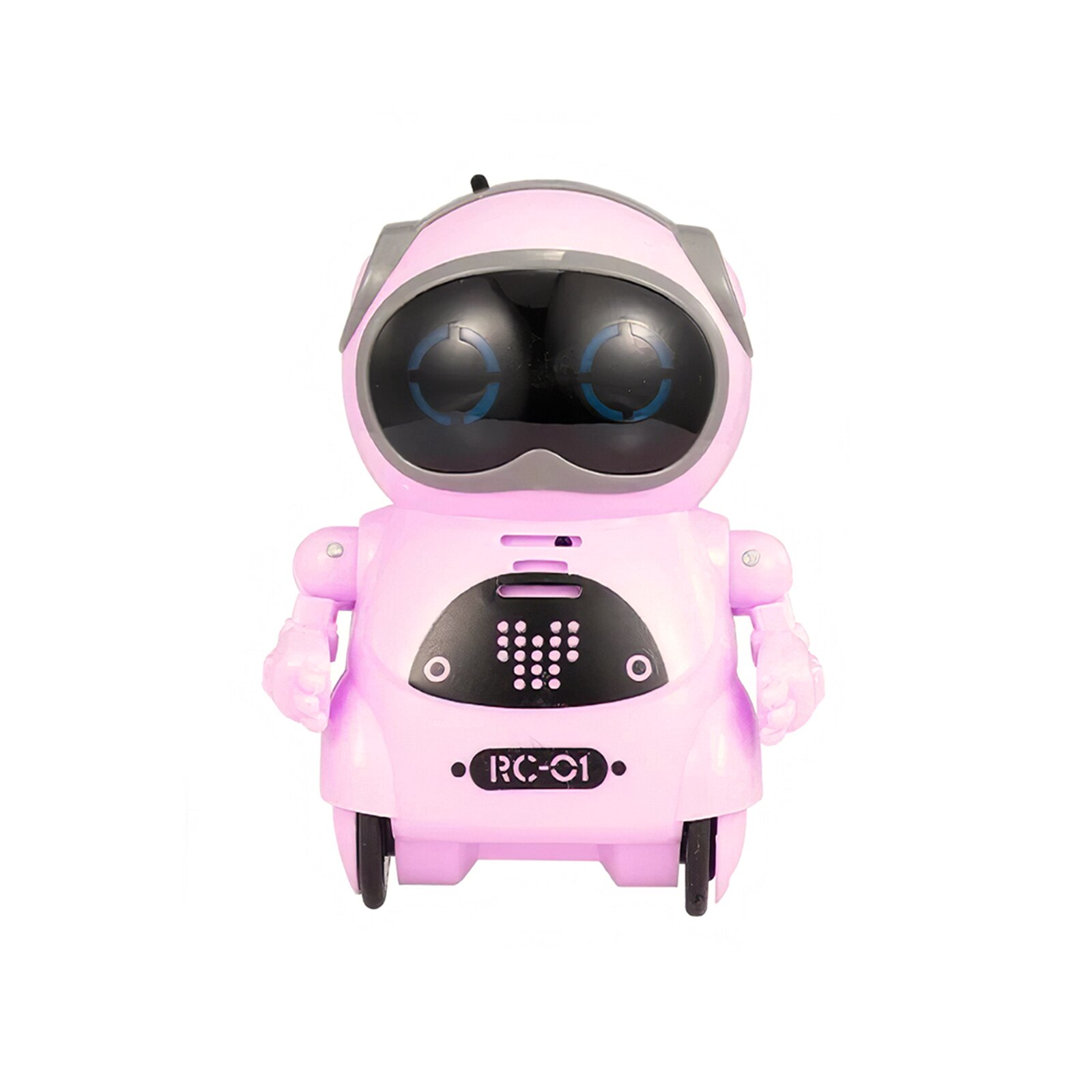 1Pcs Intelligente Mini Pocket Robot Lopen Muziek Dans Licht Spraakherkenning Gesprek Herhalen Smart Kids Speelgoed Interactieve: Pink