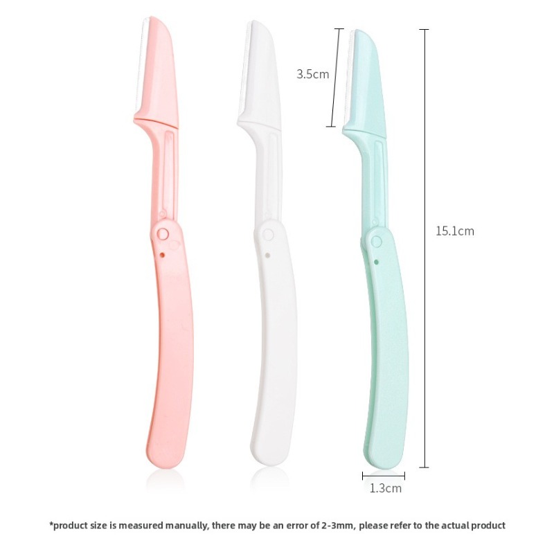 Rasoir pour le visage pour femmes, rasoir anti-rayures, épilateur de poche, outils de maquillage pour la forme des sourcils, 1/3 pièces