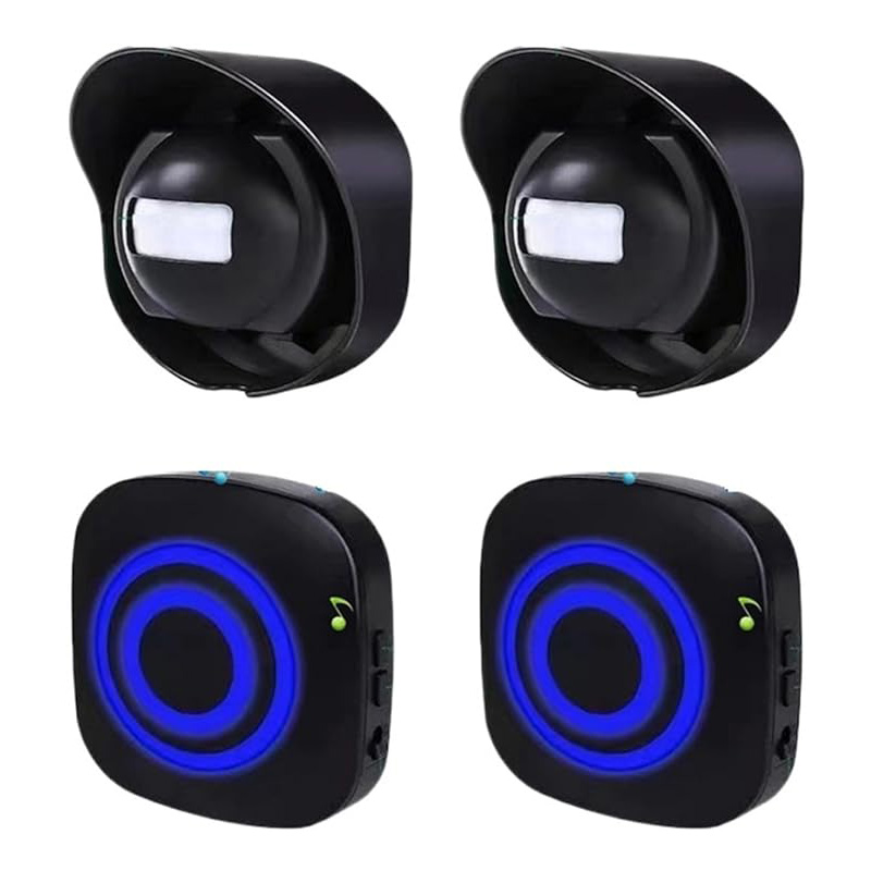 Wireless Driveway Alarms Wireless Outside Weatherproof Doorbell Kit, Motion Sensor Alert 38 Tones & 328ft Wireless Range: Gold / us