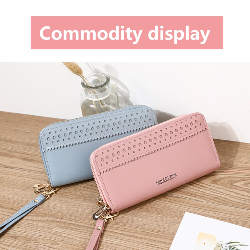 Vrouwen Lange Portefeuilles Grote Capaciteit Dubbele Rits Clutch Portemonnee Dames Double-Layer Clutch Bag Mode Portemonnee portemonnee