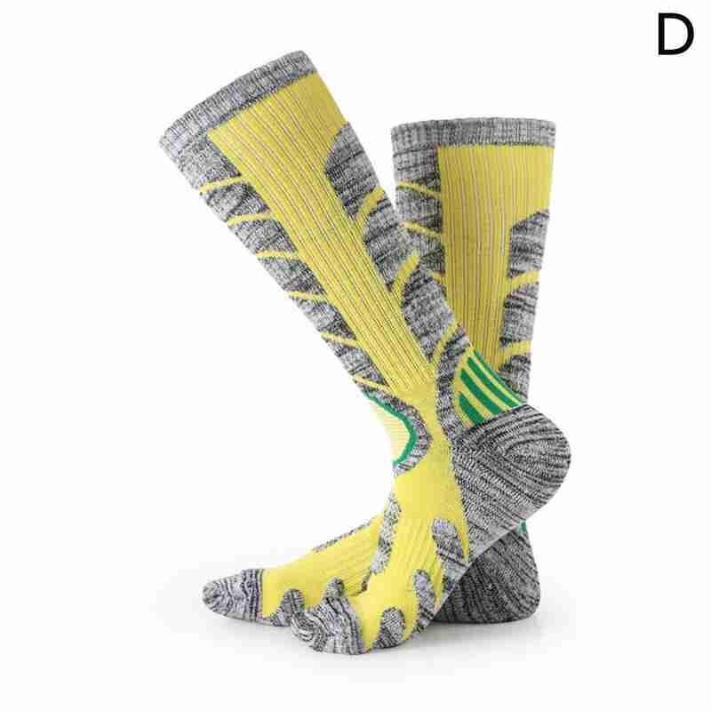 1 Pair Compression Socks Warm Long Thermal Socks For Men Ski Sock Climbing Women Sport Thicker Compression Socks Camping Ou C7D7: Yellow