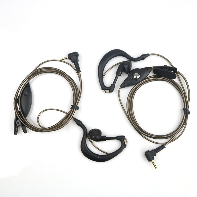 Y head fone de ouvido de microfone ptt de 2.5mm,, de duas vias, rádio, walkie talkie, com fone de ouvido