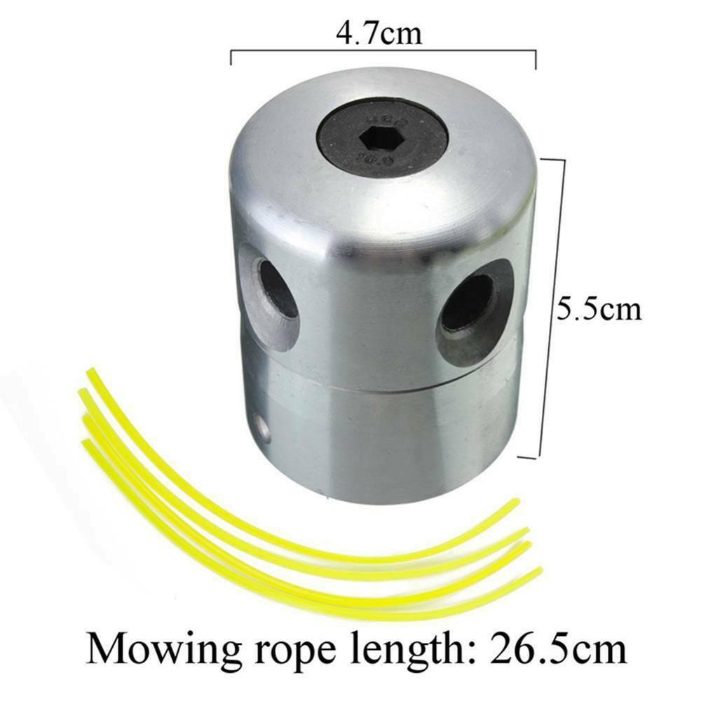 Metal Cylindrical Strimmer Grass Trimmer Head Lawn Mower Replacement Parts with Small Wrench Mowing Ropes