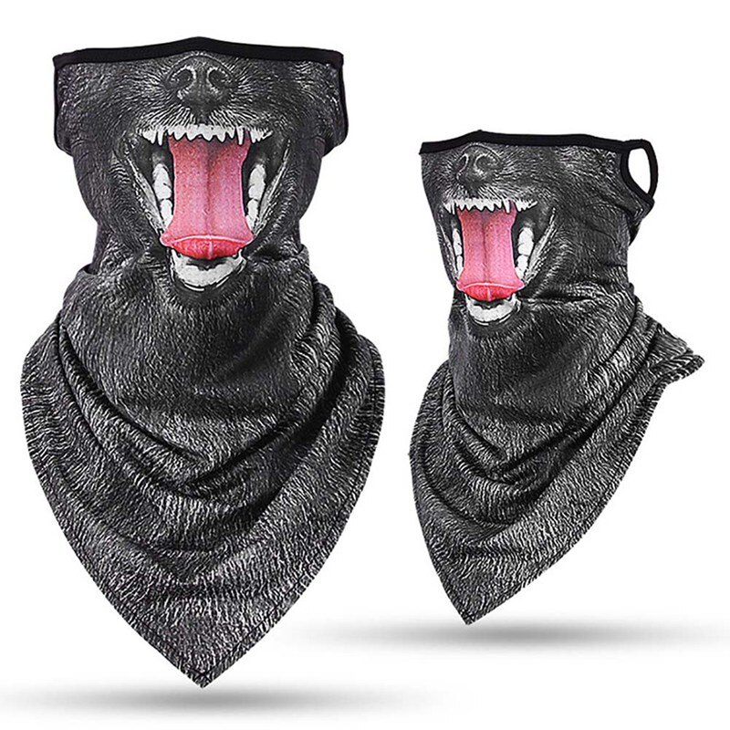 3D Animal Bandana Buffs Neck Gaiter Cycling Fishing Windproof Balaclava Face Mask Scarf Outdoor Hiking Ear Hang Neck Cover