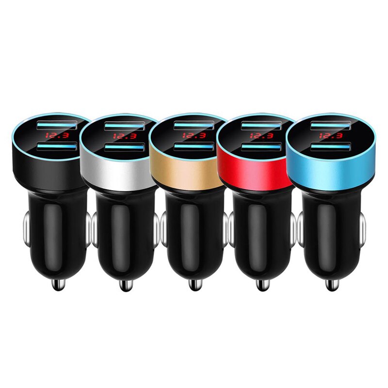 Car USB Charger Dual USB 3.1A Fast Charge Bank For Xiaomi 11 Note 10 9 T A2 A3 Lite Samsung S21 S20 FE Ultra S10 Mobile Phones