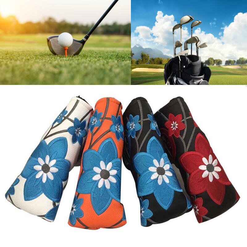 Golf Putter funda cuchilla PU Putter cabeza cubierta bordado cubierta de la cabeza bolsa protectora escudo accesorios actividad de Golf Club de la cubierta