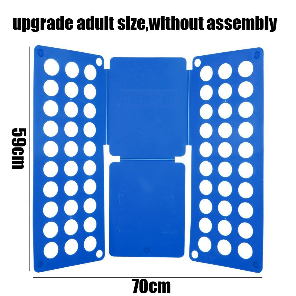 Adult Kids Magic Clothes Folding Board Save Time Quick Clothes Pins T Shirts Jumper Organizer Gadgets for Home Clothes Organizer: NEW-ADULT-BLUE