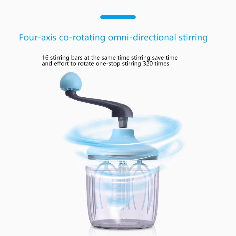 Manual Egg Cream Whisk Hand Type Foam Maker Milk Frother Handheld Multi-Functional Eggs Beater Practical Kitchen Tool 1100Ml