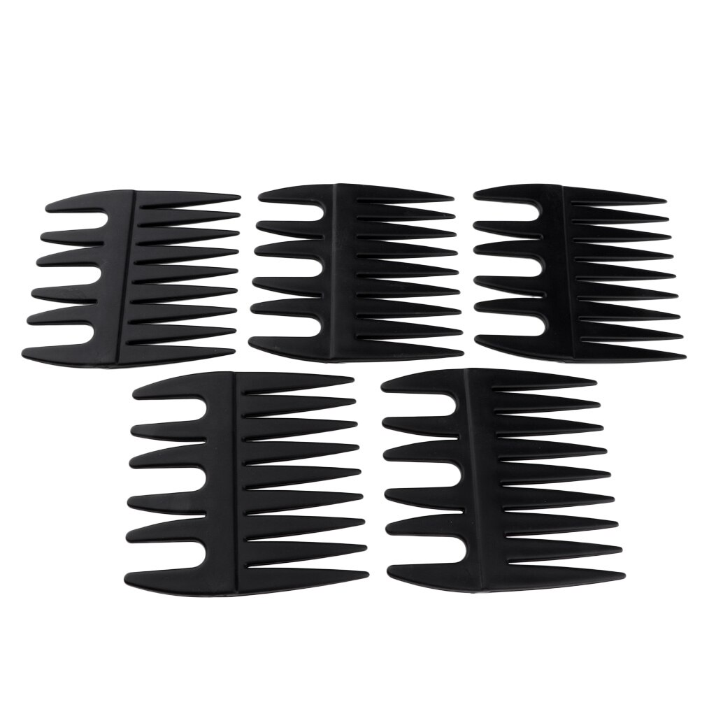 2-In-1 Mens Vette Haar Pick Kam Salon Dye Kappers Styling Breed & Fijne Tand (5 count)