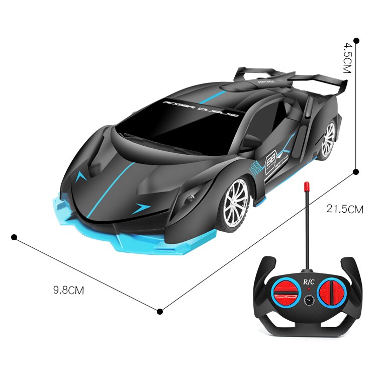 1:18 Rc Auto 4wd MODE2 Kunststoff Power Räder für Kinder Jungen Spielzeug Pädagogisches Spielzeug Fernbedienung Auto Spielzeug für Kinder: BLACK RC CAR