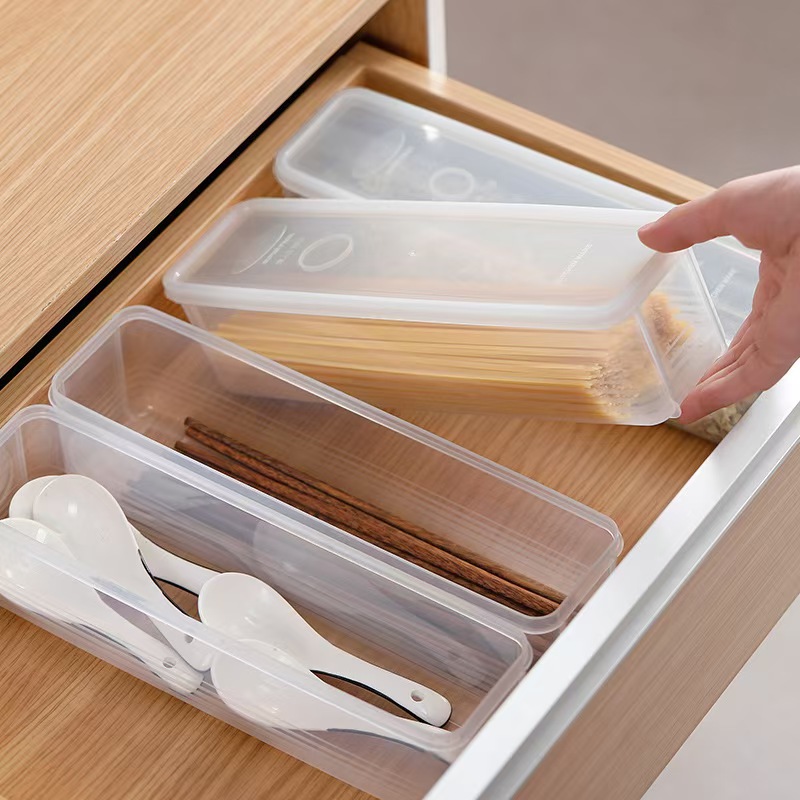 Noodle Opbergdoos Koelkast Vers Voedsel Doos Pasta Verzegelde Container Met Deksels Keuken Classificatie Organizer 30.5*8.5*7.5CM