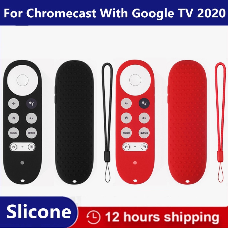 Funda protectora para Chromecast con Google TV , funda de silicona antipérdida con control remoto por voz para Chromecast, accesorios