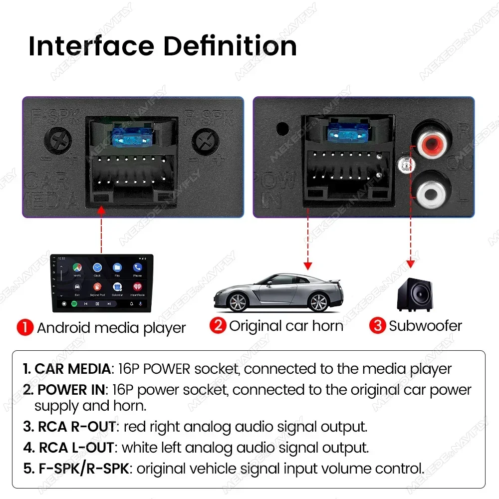 Auto Audio- DSP Prozessor 4*39W für Android Radio Stereo Universal- Verstärker HIFI Lautsprecher Einfache Verbessern Subwoofer stecker und Spielen