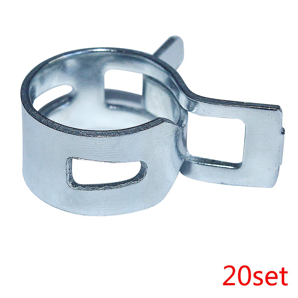 20 x Spring Clip Action Fuel Hose Line Clamps Fastener Diameter 12mm , Width 8mm
